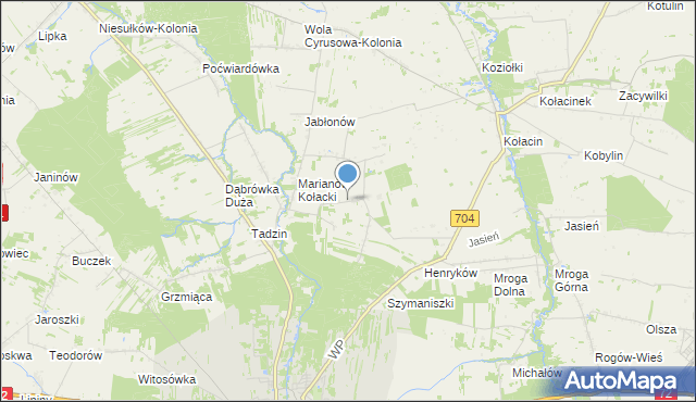 mapa Kolonia Syberia, Kolonia Syberia na mapie Targeo